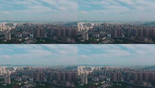 两江新区城市建筑大楼航拍高清在线视频素材下载