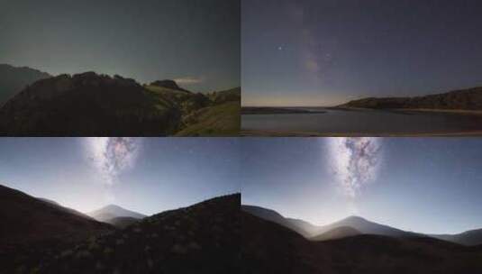 【合集】夜晚星空银河星系高清在线视频素材下载