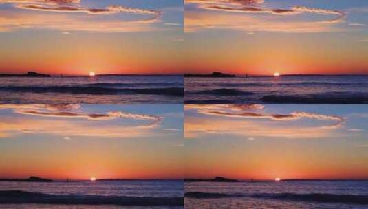 日落时的大海高清在线视频素材下载