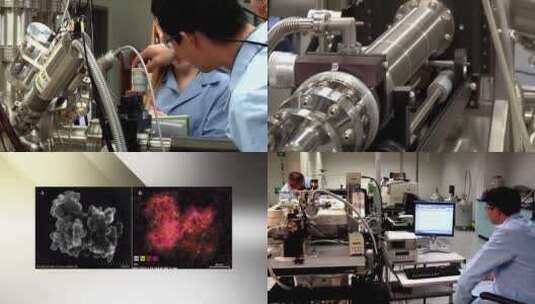 研究员在化学实验室进行碳研究高清在线视频素材下载