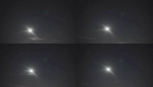 明月流星夜晚高清在线视频素材下载