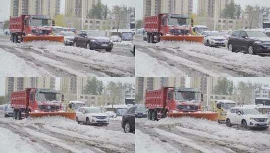 城市除雪车高清在线视频素材下载