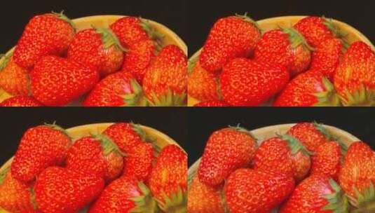 4K新鲜健康生态有机草莓美食蔬果4K视频拍摄高清在线视频素材下载