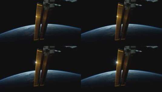  空间站的卫星实拍高清在线视频素材下载