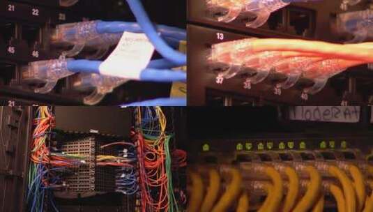 连接数据中心的电缆高清在线视频素材下载