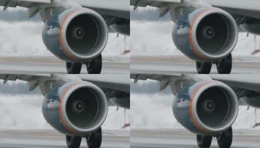 近距离拍摄飞机引擎高清在线视频素材下载