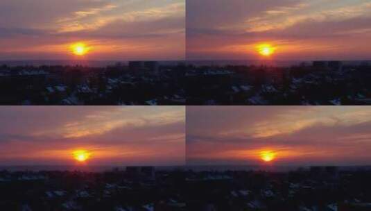 延时拍摄唯美的日落高清在线视频素材下载