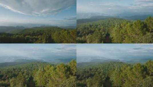 原始森林延时视频西南山区云层光影变化高清在线视频素材下载