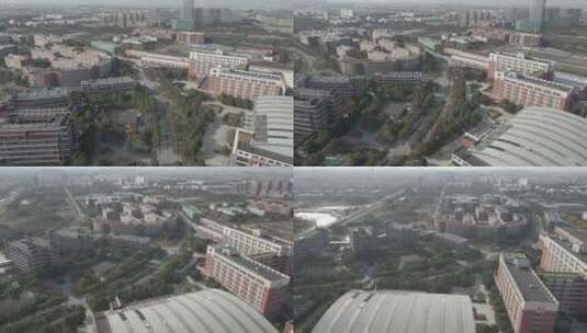 上海交通大学闵行校区4K航拍原素材高清在线视频素材下载