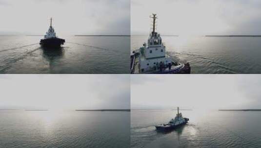 港口拖船高清在线视频素材下载
