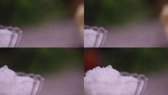 绵白糖白砂糖高清在线视频素材下载