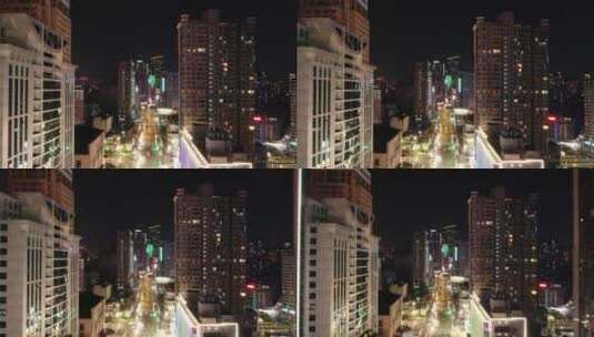 航拍贵阳城市夜景交通高清在线视频素材下载