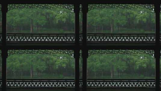 159 杭州 风景 古建筑 下雨天 亭子高清在线视频素材下载