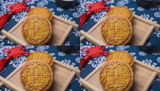 中秋节月饼复古背景4k视频滑轨平移高清在线视频素材下载