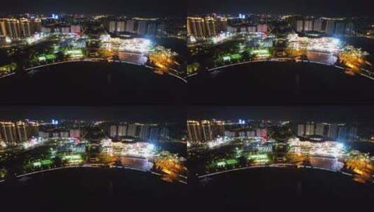 扬州京华城夜景高清在线视频素材下载