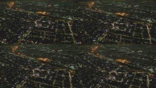 夜间俯瞰大城市的景色高清在线视频素材下载