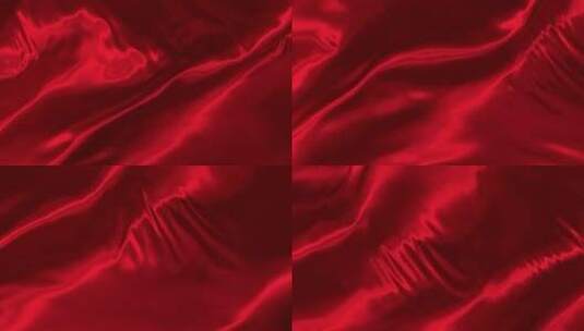 红色系丝绸织物飘动 (8)高清在线视频素材下载