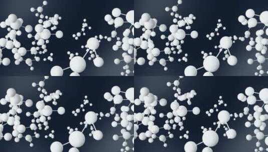 【深水暗影】白色分子球高清在线视频素材下载