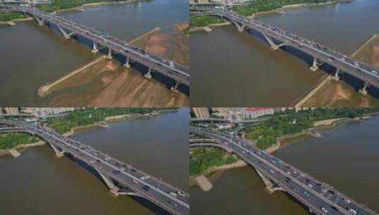 航拍福州尤溪洲大桥高清在线视频素材下载