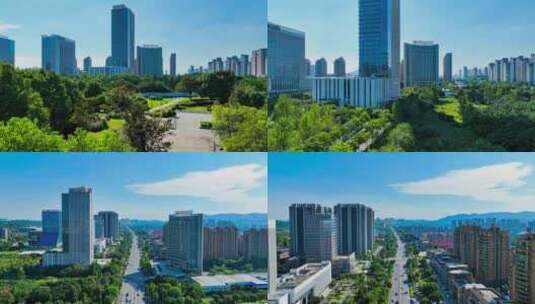 镇江市政府 金融中心 政务中心高清在线视频素材下载