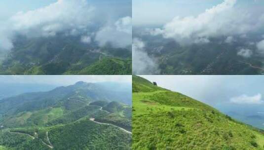 航拍蓝天高山白云，穿越云层高清在线视频素材下载