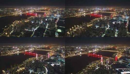 南昌城市风光大全夜景航拍延时高清在线视频素材下载