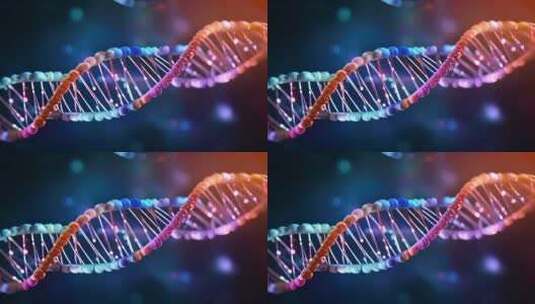 医疗科研生物工程DNA双链基因模型展示高清在线视频素材下载
