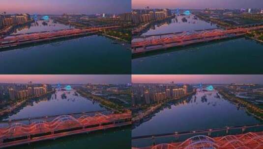 西安广运大桥高清在线视频素材下载