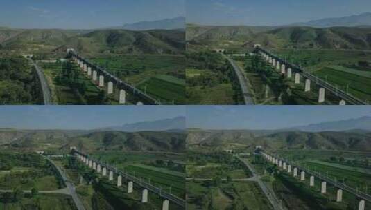 4K青藏铁路 青海 西宁 火车 轨道高清在线视频素材下载