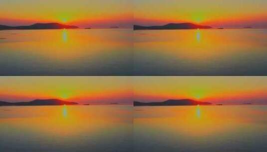 苏州太湖西山岛静山夕阳观景处日落航拍01高清在线视频素材下载