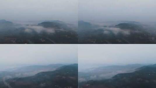 山区清晨云雾缭绕高清在线视频素材下载