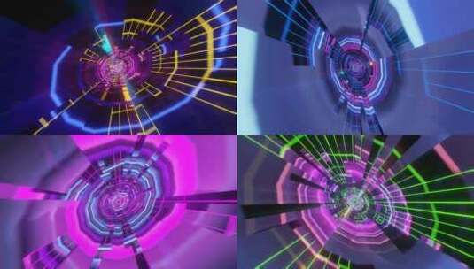 3D未来宇宙隧道高清在线视频素材下载