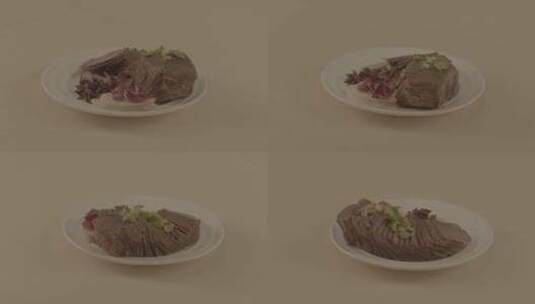 熟牛肉展示高清在线视频素材下载