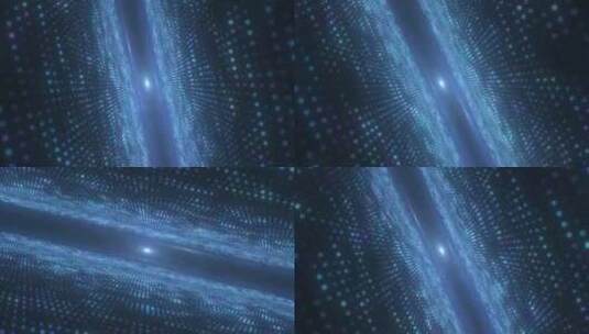 电影蓝粒子太空隧道高清在线视频素材下载