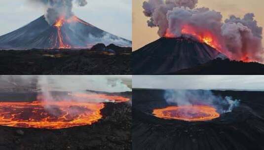 火山 火山喷发 熔岩 岩浆高清在线视频素材下载