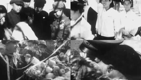 50年代朝鲜战争停战最后一批志愿军撤离回国高清在线视频素材下载