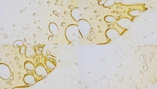 具有分子气泡油分布的透明美容凝胶液高清在线视频素材下载