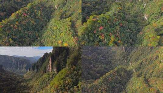 4K大气航拍重庆光雾山山脉风景区高清在线视频素材下载