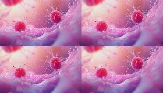 细胞微观3D渲染画面高清在线视频素材下载