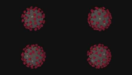 使用Alpha通道旋转的冠状病毒高清在线视频素材下载
