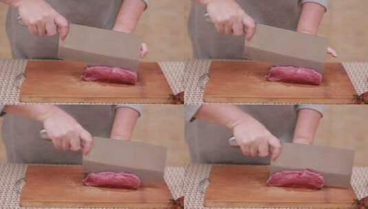 牛里脊切片嫩肉片 (2)高清在线视频素材下载