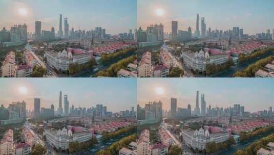 上海_上海CBD背景_东方路_商城路4K高清在线视频素材下载