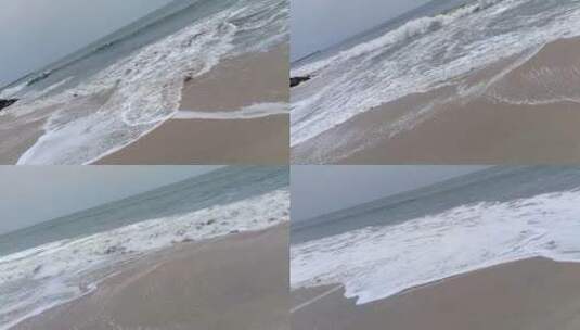 拍摄的海浪冲击海岸高清在线视频素材下载