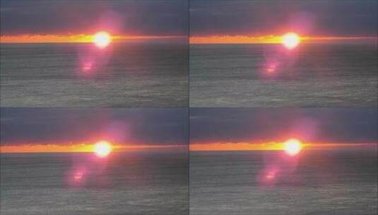 海平线上的日落高清在线视频素材下载