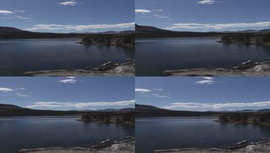 蓝天下的湖水高清在线视频素材下载