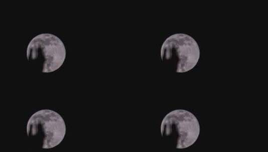 宣传片延时拍摄陕西西安钟楼月亮视频素材高清在线视频素材下载