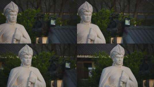 石像视频云南武定彝族女神石像雕塑高清在线视频素材下载