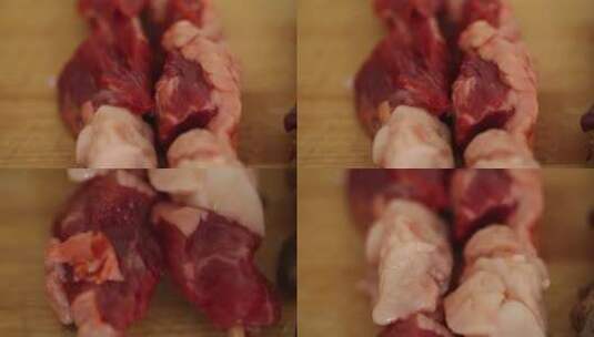 羊肉串烤肉串烤串烧烤高清在线视频素材下载