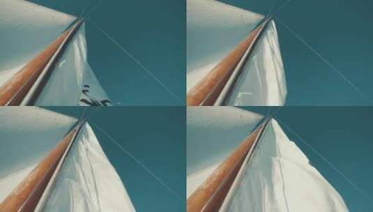 帆船在海洋上行驶高清在线视频素材下载
