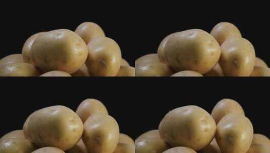 特写实拍有机蔬菜土豆高清在线视频素材下载